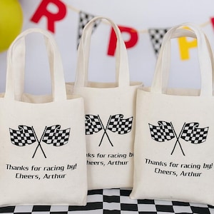 Personalized Race Party Favor Bags