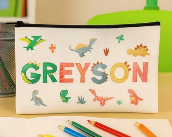 Estuche personalizado para lápices de dinosaurio