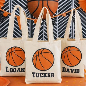Custom Basketball Party Favor Bags - Perfect for Basketball Parties and Events - Personalized with Player's Names - Sold Individually