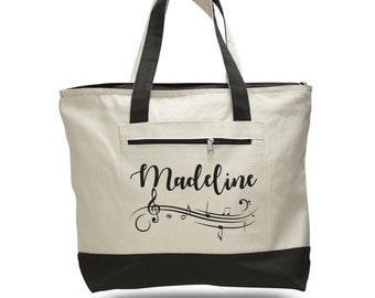 Id Rather Be Playing My Piano Personalized Musicians Tote Bag