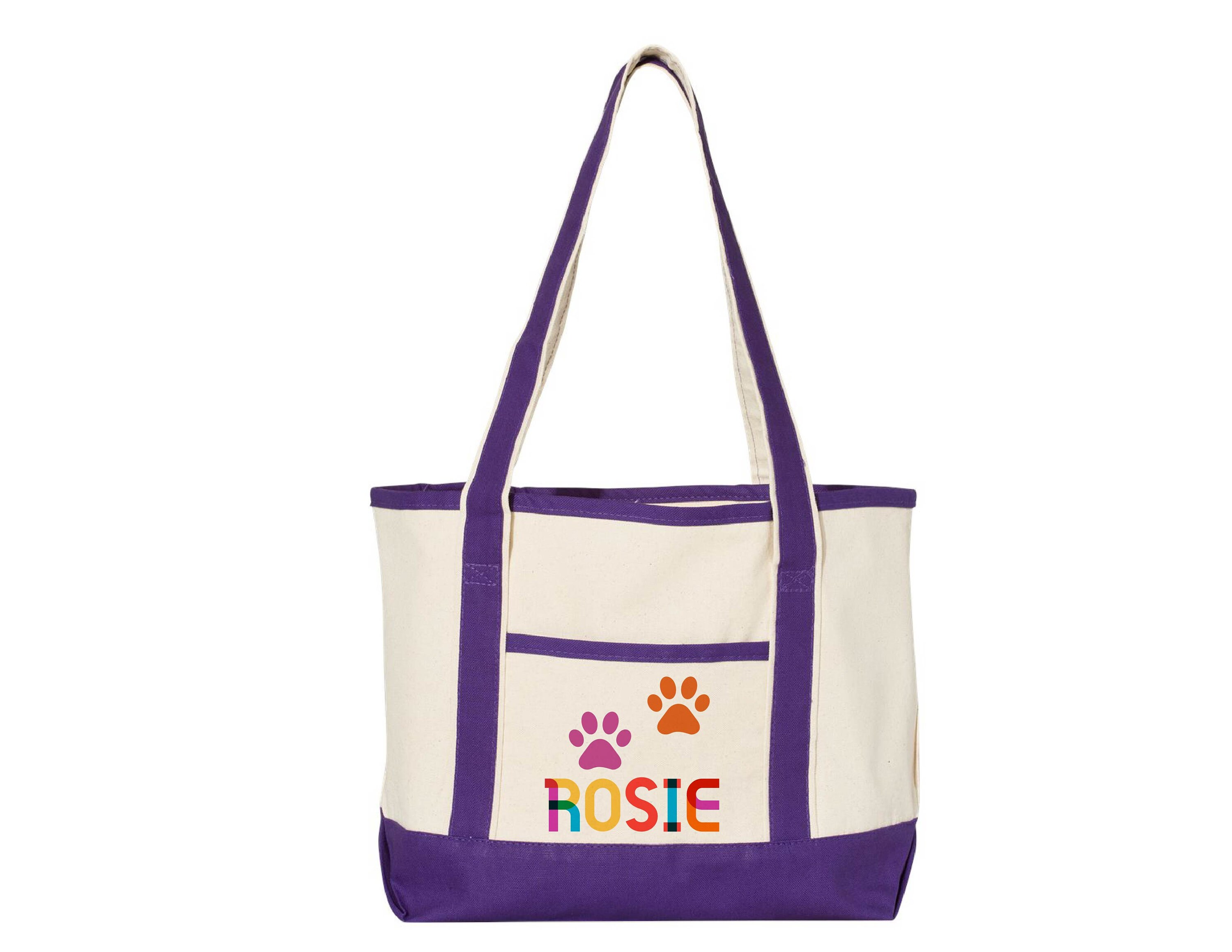 Custom Dog Tote Dog Tote Dog Tote Bag Personalized Canvas Etsy