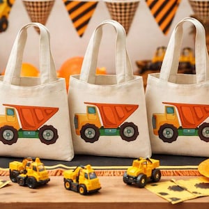 Baustelle Kipper Party Gastgeschenk Taschen - Set mit drei Taschen