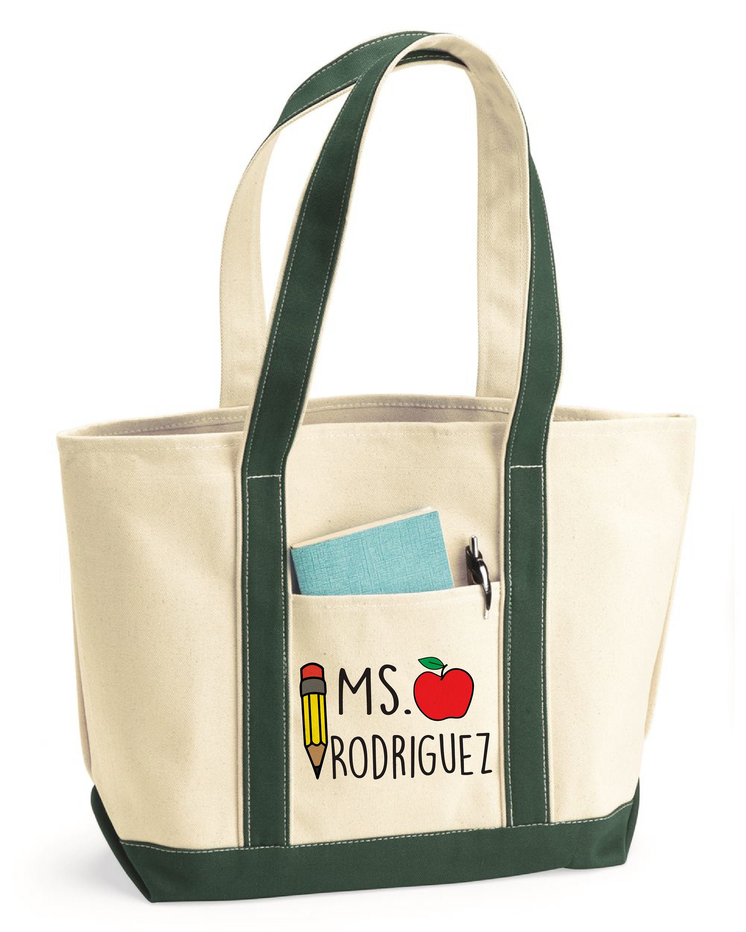 teacher canvas tote