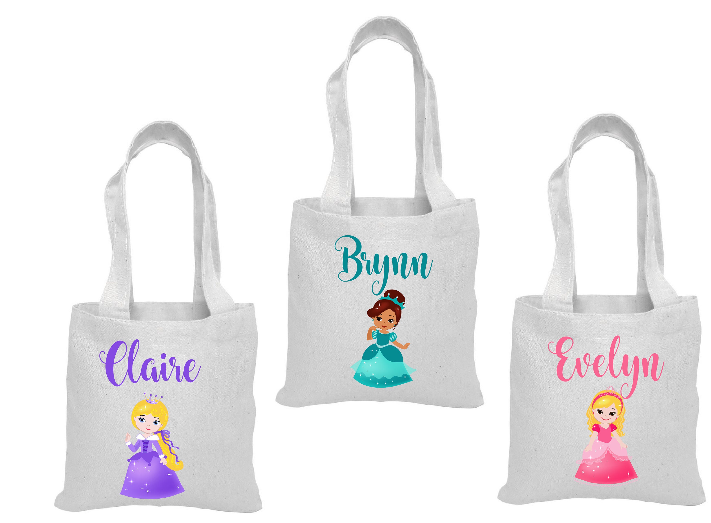 3 Princess Party Favor Bags Princess Party Bags Princess | Etsy