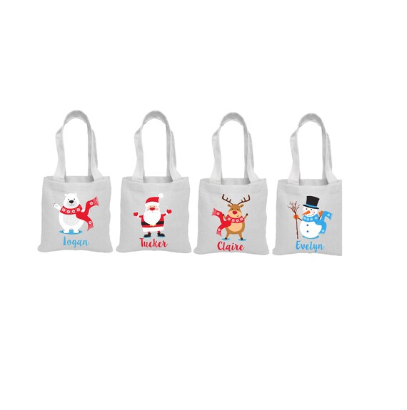6X Christmas Cello Loot Bags Party Favor Treat Xmas Goody Candy Stocking Stuffer 