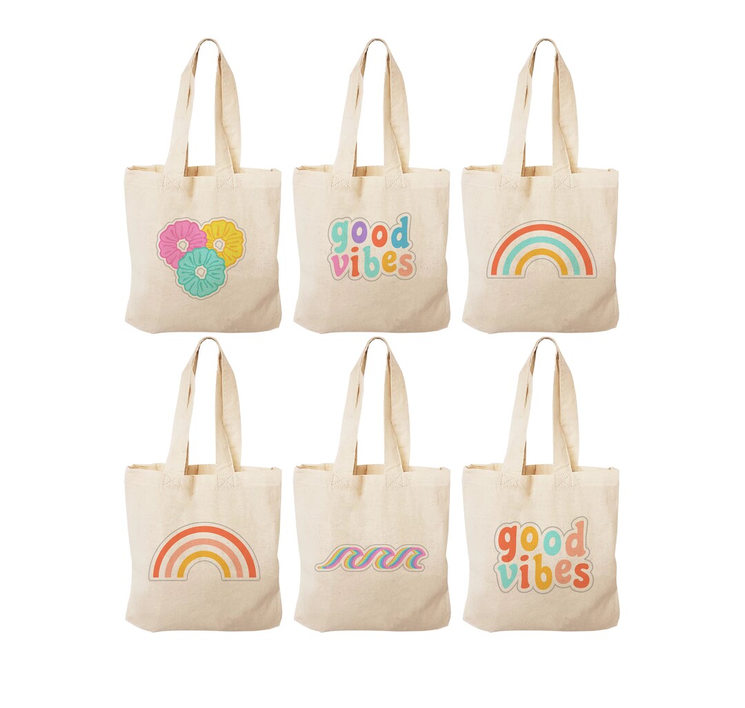 6 Teen Girl Birthday Party Bags, Girls Treat Bags, Girls Party Favor