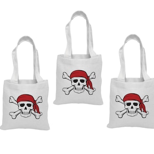 3 Pirate Party Favor Bags, Pirate Goodie Bags, Pirate Treat Bags, Pirate Gift Bags, Pirate Party, Pirate Party Bags, Pirate Party Favors