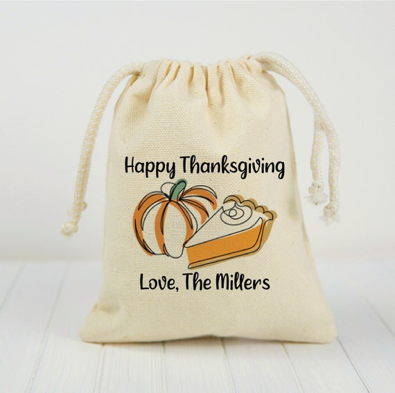 Happy Thanksgiving Treat Bags, Thanksgiving Party Favor Bags