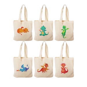 6 Dragon Party Favor Bags, Dragon, Treat Bags, Dragon Party Favors, Dragon Treat Bag, Party Favor Bags, Dragon Party Bags, Dragon Goody Bags