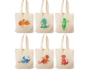 6 Dragon Party Favor Bags, Dragon, Treat Bags, Dragon Party Favors, Dragon Treat Bag, Party Favor Bags, Dragon Party Bags, Dragon Goody Bags