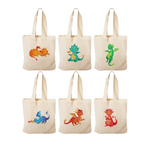 6 Dragon Party Favor Bags Dragon Treat Bags Dragon Party Etsy