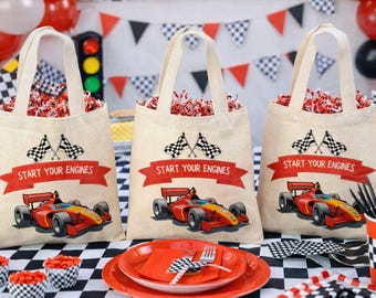 Rennwagen Party Favor Bags - Set mit drei Taschen