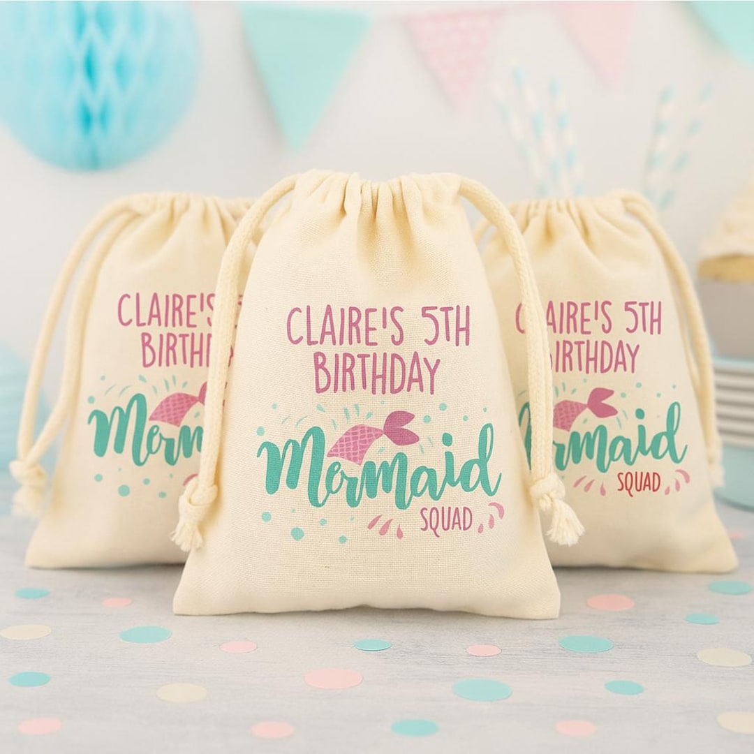 Mermaid Party Favor Bags - Drawstring - Etsy