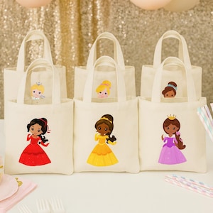 6 Princess Party Favor Bags, Princess Party Bags, Princess Party Favors, Princess Treat Bags, Party Favor Bags, Princess Party Bags, Bags