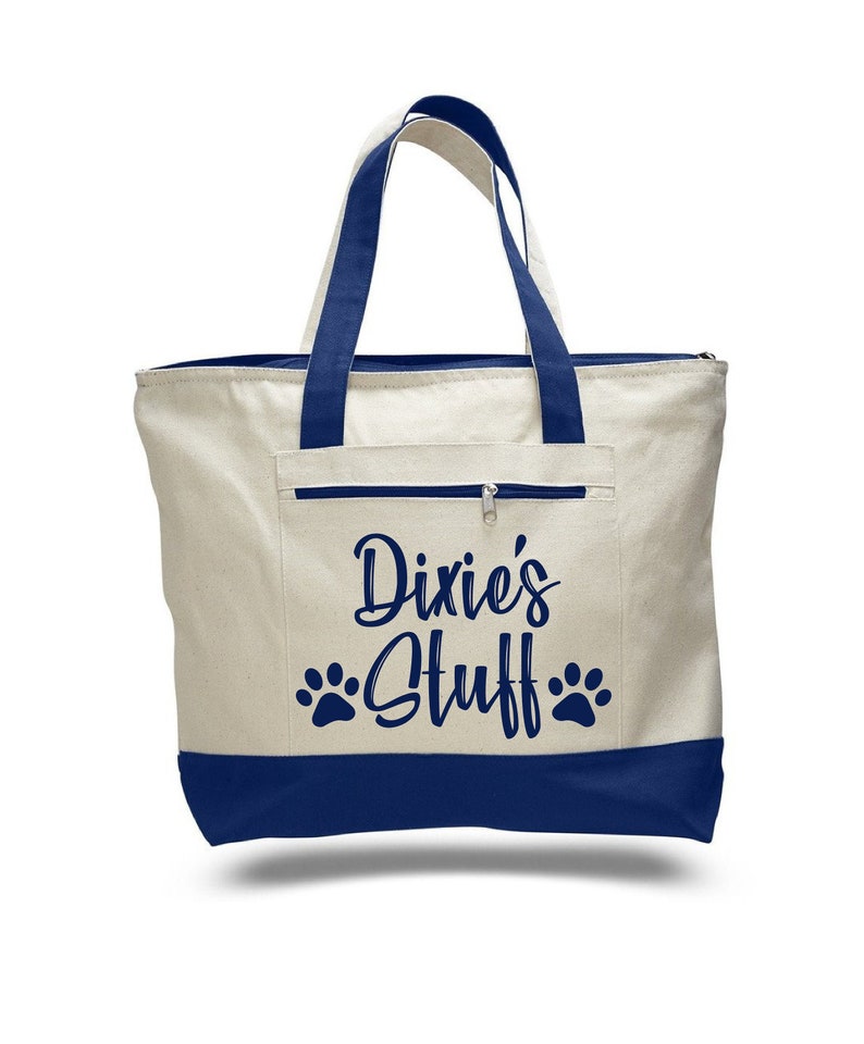 Custom Dog Tote Dog Tote Dog Tote Bag Personalized Canvas Etsy