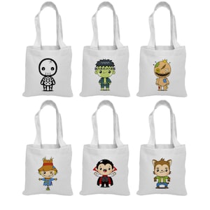 6 Halloween Treat Bags, Halloween Party Favor Bags, Halloween Treat Bags, Halloween Bags, Halloween Goodie Bags, Halloween Swag Bags, Tassen