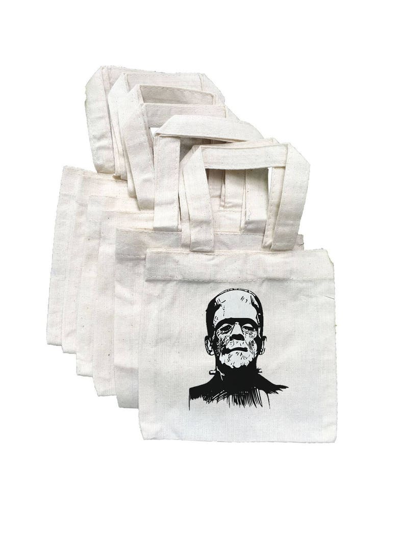 Halloween Party Favor Bags Halloween Party Cotton Party Bags Frankenstein Treat Bags Frankenstein Bags Party Favor Bags Halloween Bags