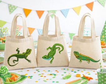 Lizard Party Favor Bags - Set of Three Bags