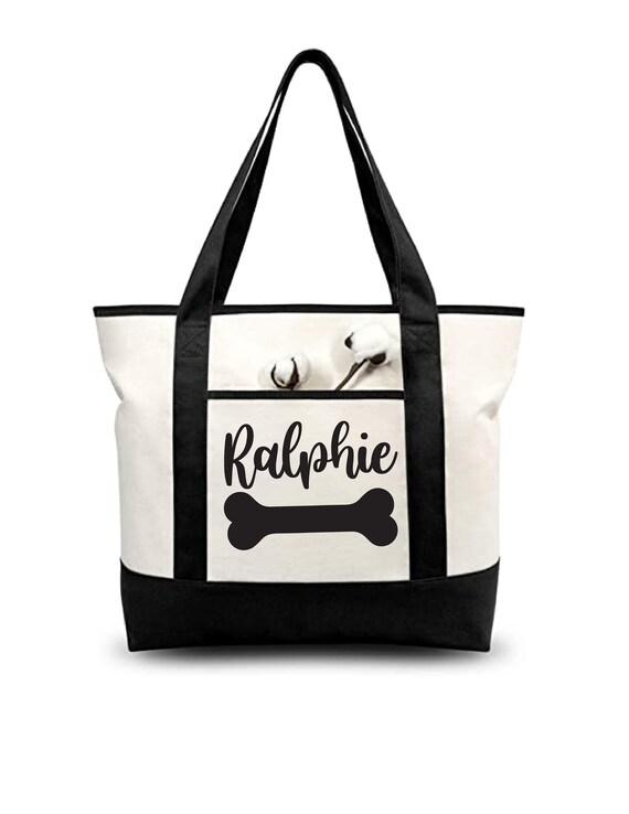 Dog Tote Dog Tote Bag Personalized Canvas Bag Custom Dog Etsy