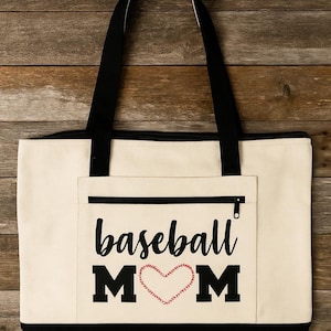 Mom-draagtas honkbal: verkrijgbaar in zwart, blauw of rood Zwart