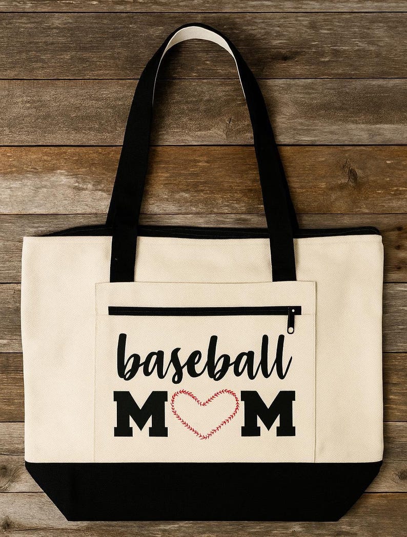 Mom-draagtas honkbal: verkrijgbaar in zwart, blauw of rood Zwart