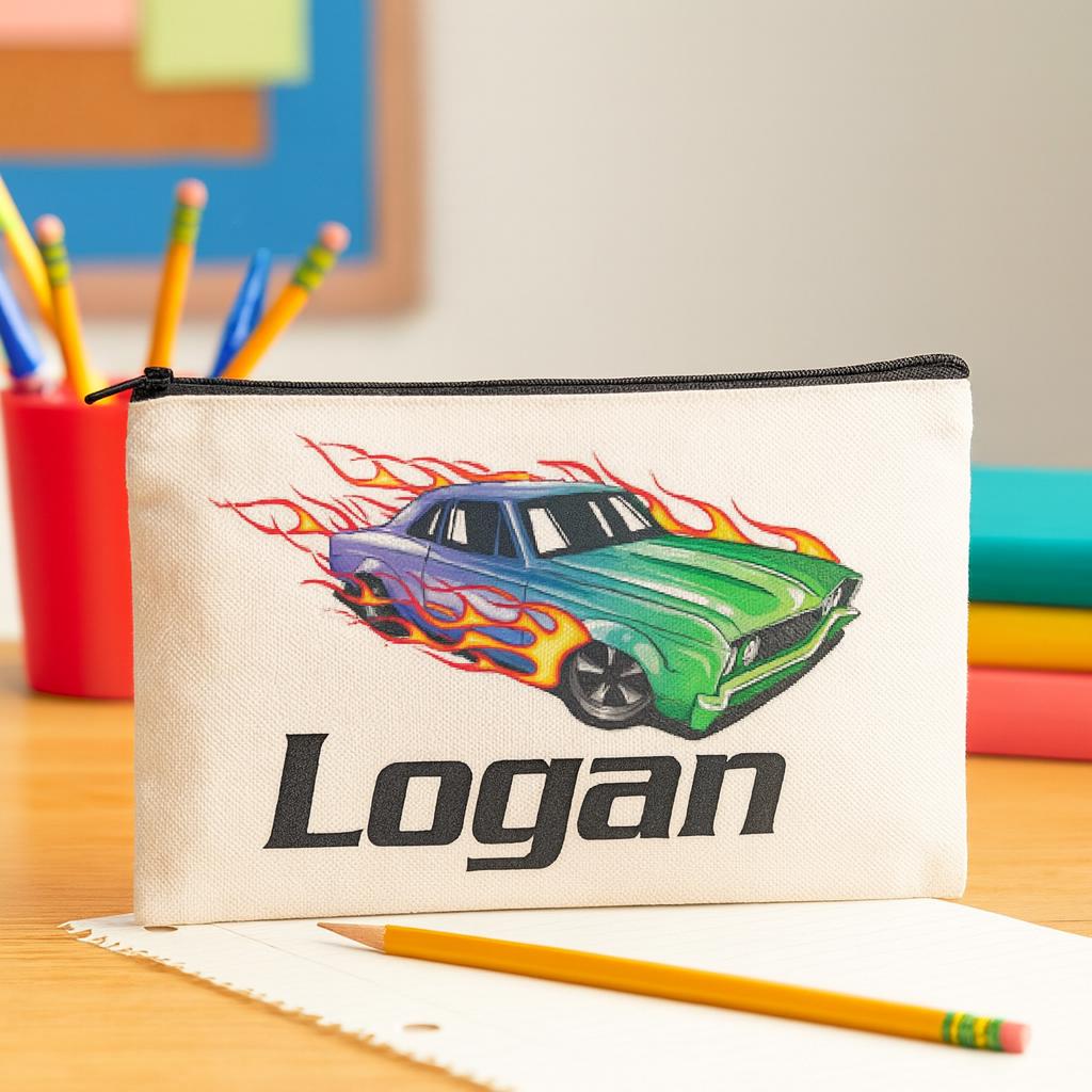 Personalized Race Car Pencil Pouch - Etsy