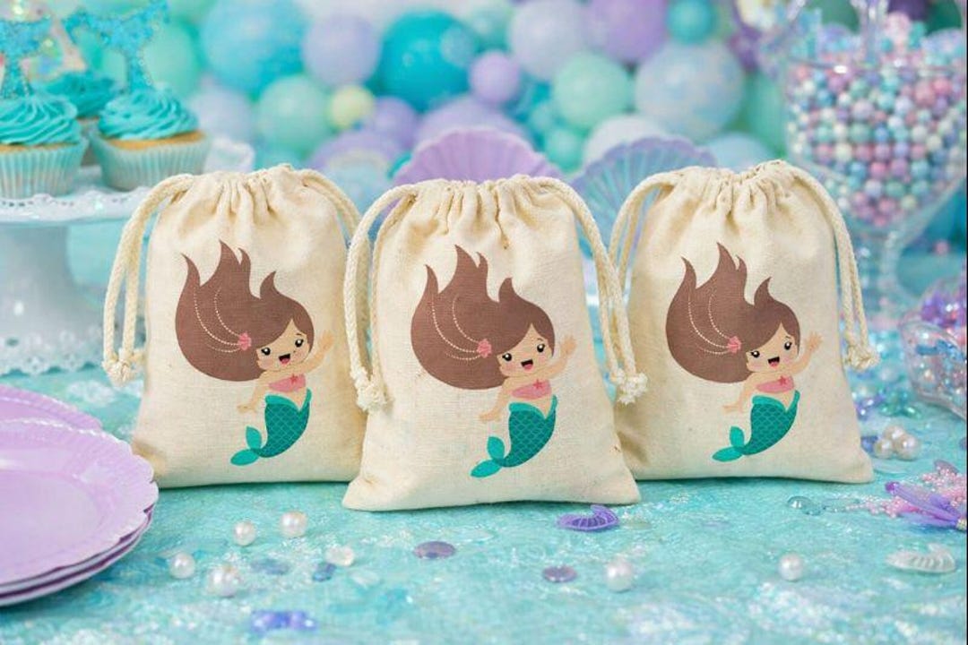 Mermaid Party Favor Bags - Drawstring - Etsy