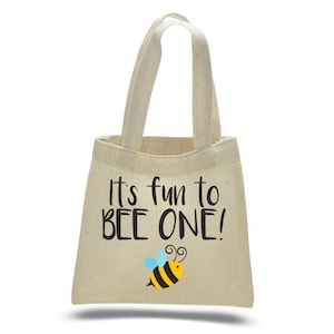 6 It&#39;s Fun To BEE ONE bags, Bee Treat Bags, Bee Party Bags, First Birthday Bags, Fun To Bee One, Bee Party, Party Bags, Bee Party Favor Bags