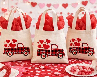 Sacchetti per bomboniere di San Valentino - Set di tre sacchetti