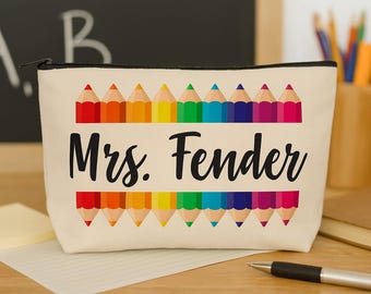 Teacher Gift - Personalized Teacher Accessory Pouch