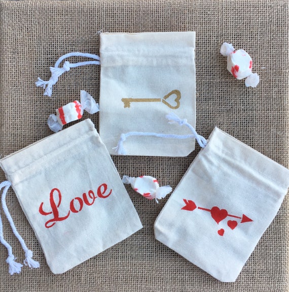Valentine Treat Bags Valentine's Party Favor Bags | Etsy