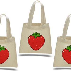 3 Strawberry Treat Bags, Strawberry Party Bags, Strawberry Party Favors, Strawberry Treat Bags, Strawberry Party, Strawberry Goodie Bags