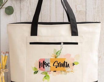 Teacher Gift - Personalized Teacher Tote Bag