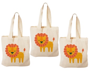 3 Lion Treat Bags, Lion Party Favor Bags, Lion Gift Bags, Lion Goodie Bags, Gift Bags, Goodie Bags, Lion, Party Favor Bags, Treat Bags, Bags