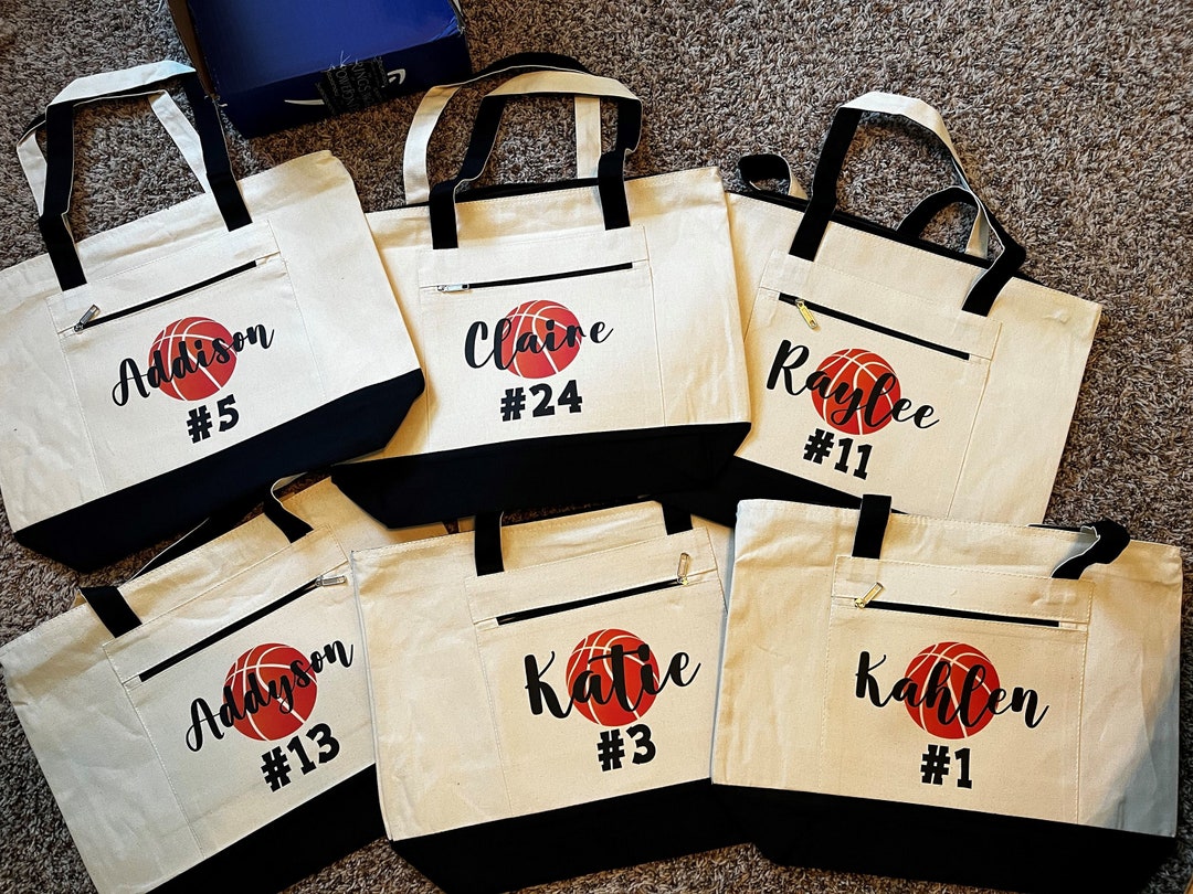 Basketball Tote Bag, Basketball, Basketball Bag, Basketball Tote