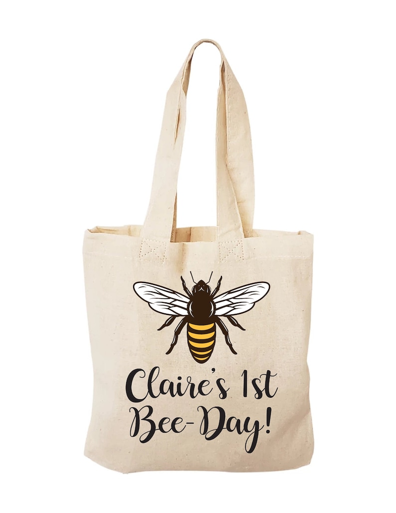 Bee-Day 6 Bee Party Favor Bags Bee Party Bee Party Favors Party Favor Bags Cotton Party Bags Bags Bee Party Favors Bee Treat Bags