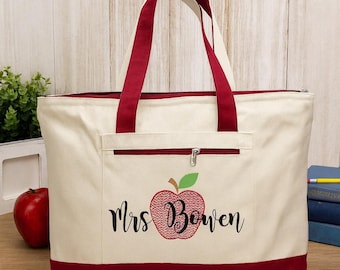 Custom Teacher Tote Bag
