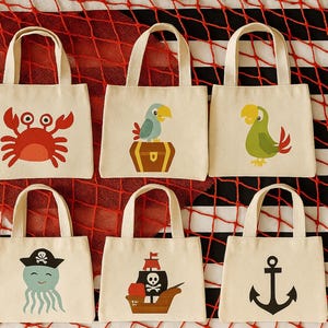 Pirate Party Favor Bags, Pirate Treat Bags, Pirate Gift Bags, Pirate Party Bag, Pirate Party, Pirate Party Decor, Pirate Party Favors, Bags