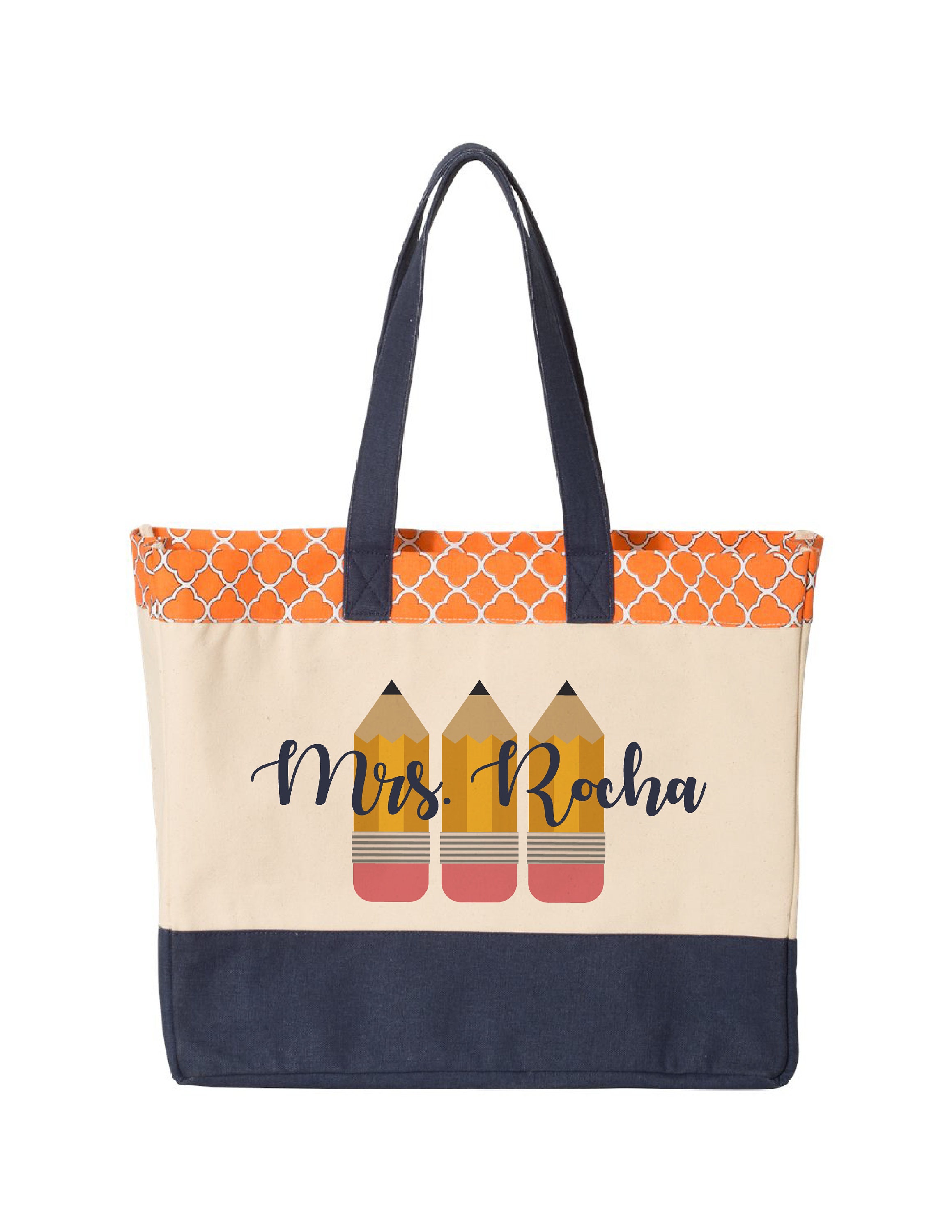 teacher canvas tote