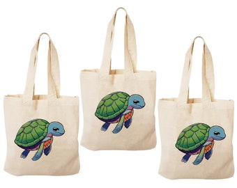 3 Sea Turtle Party Favor Bags, Sea Turtle Party Favors, Party Favor Bags,  Party Bags, Turtle Party Decor, Sea Turtle Treat Bags, Sea Turtle