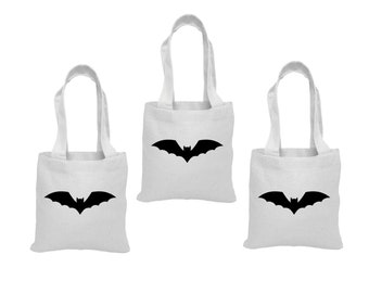 Bat Party Favor Bags - Set of 3 Halloween Treat Bags