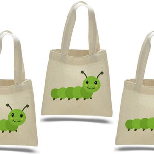 3 Caterpillar Treat Bags, Caterpillar Party Favor Bags, Caterpillar Party Favors, Caterpillar Party Bags, Caterpillar Party Decor, Gift Bags