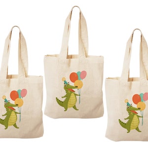 3 Alligator Party Favor Bags, Alligator Treat Bags, Alligator Gift Bags, Alligator Party Favors, Alligator Bags, Party Favor Bags, Alligator