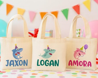 Custom Shark Party Favor Bags - Set of Three