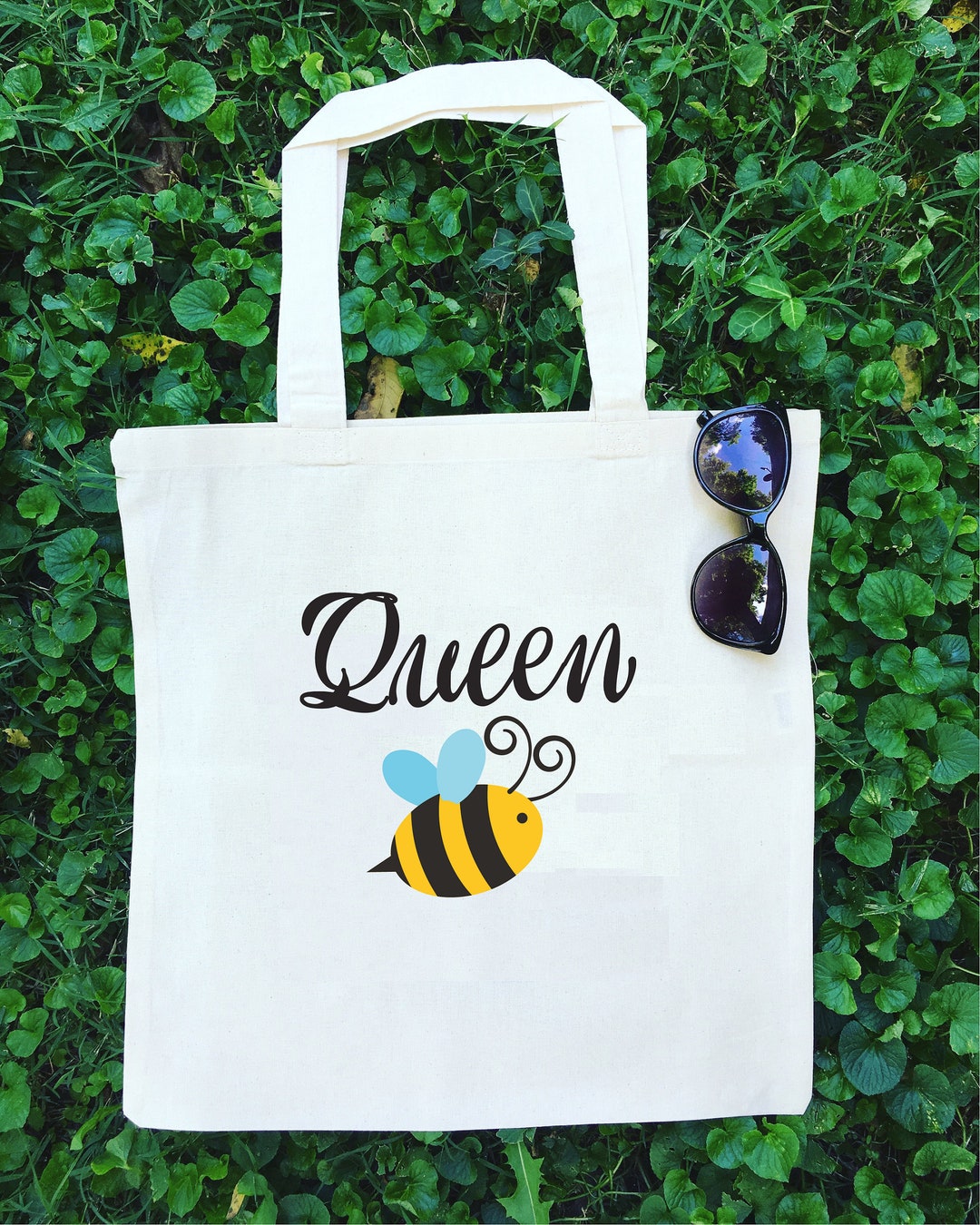 Queen Bee Tote Bag Bee Gift Queen Bee Tote Queen Bee Bag Etsy