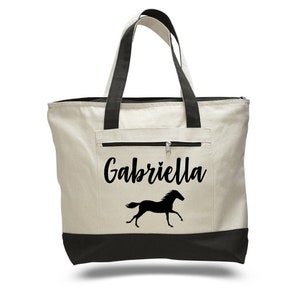 Horse Tote Bag, Horse Tote, Personalized Horse Tote Bag, Personalized, Canvas Bag, Horse Bag, Horse Gifts, Canvas Tote Bag, Horse, Tote Bag