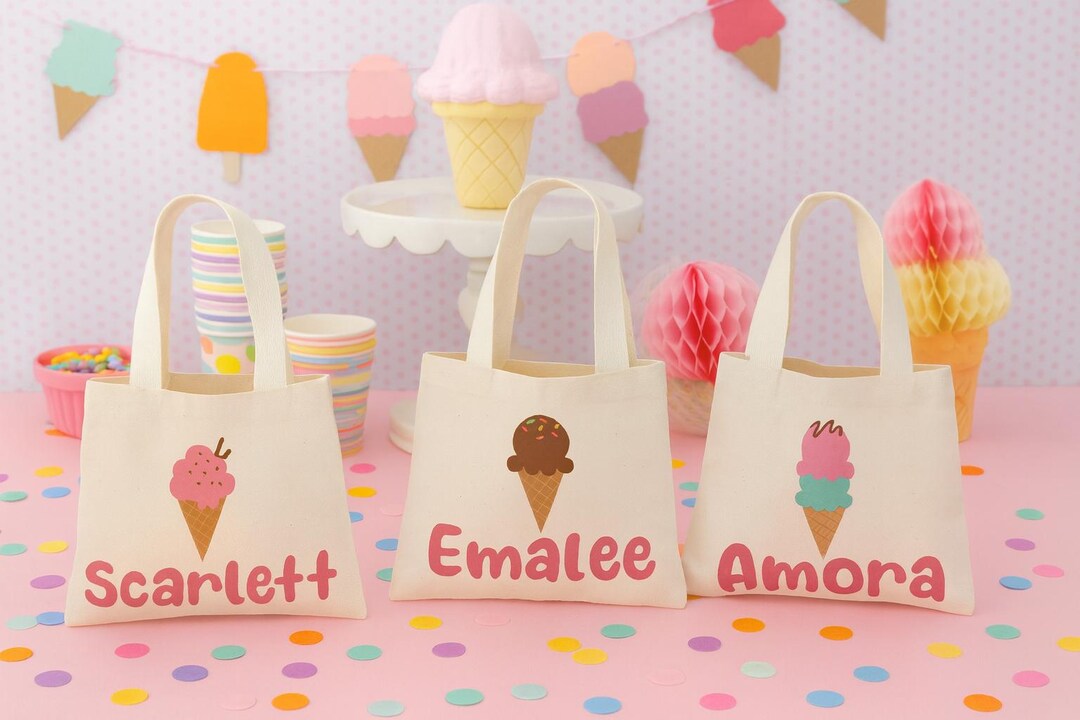 16 Sacchetti Regalo Per Gelato Justforjoyful Con Manici – Tema Estivo Per Bomboniere E Feste - 2