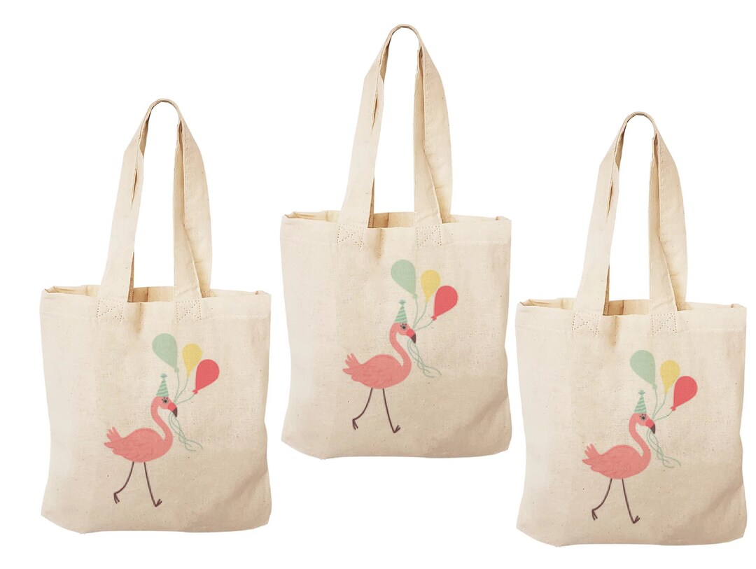 3 Flamingo Party Favor Bags, Flamingo Party Bag, Flamingo Party Bags