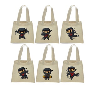 6 Ninja Leckereien Taschen, Ninja Geschenk Taschen, Ninja Goodie Taschen, Ninja Goodie Taschen, Ninja, Ninja Party, Ninja Taschen, Geschenk Taschen, Ninja Mitbringsel Taschen
