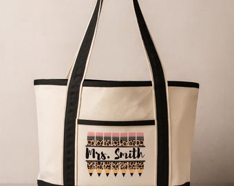 Teacher Gift - Personalized Teacher Tote Bag